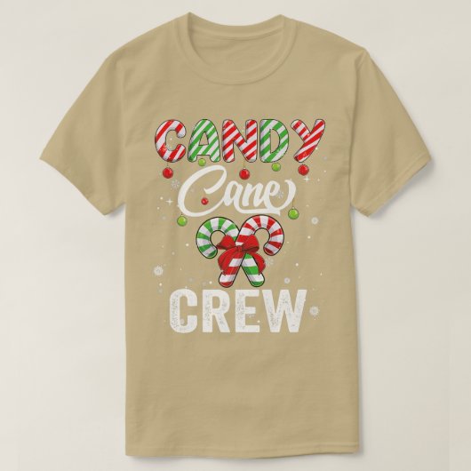キャンディのクルーのマッチングシャツスクワッドサンタクリスマスk tシャツ (デザイン正面)