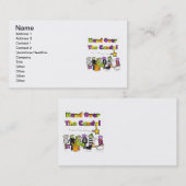 キャンディのハロウィンTシャツとギフトを手渡す 名刺 (正面/裏面)