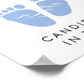 キャンディの数を推測男の赤ちゃんシャワーゲーム ポスター (角)