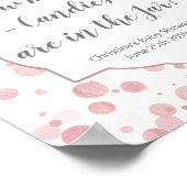 キャンディの数を推測赤面ピンクドット赤ちゃんシャワー ポスター (角)