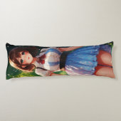 キャンディの森の美しい女性の歩く ボディピロー (裏面)