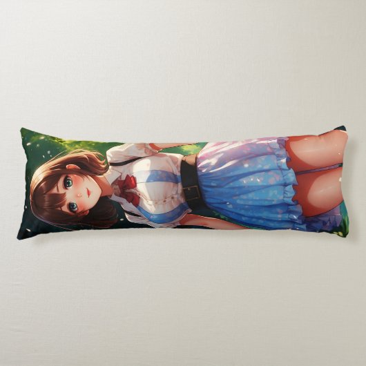 キャンディの森の美しい女性の歩く ボディピロー (正面)