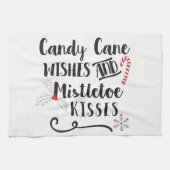 キャンディの甘い願いとヤドリギのキス キッチンタオル (横)