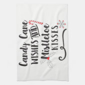 キャンディの甘い願いとヤドリギのキス キッチンタオル (縦)