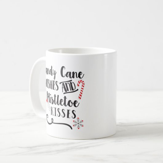 キャンディの甘い願いとヤドリギのキス コーヒーマグカップ (正面左)