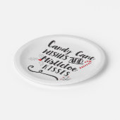 キャンディの甘い願いとヤドリギのキス ペーパープレート (アングル)