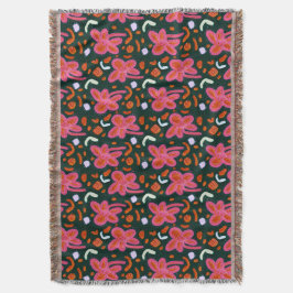 キャンディの花とイースターパターン – 暗い スローブランケット