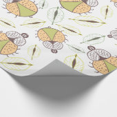 キャンディの花の継ぎ目のないパターン ラッピングペーパー (角)