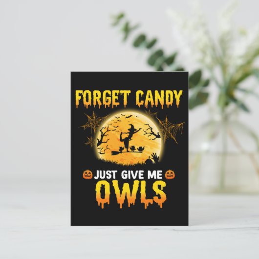 キャンディはいいからオウルウィッチのハロウィンギフトをくれ ポストカード (スタンド正面)