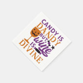 キャンディはダンディでもワインは神のおもしろいハロウィーン スタンダードカクテルナプキン (角)