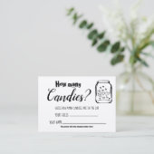 キャンディは何個?ブライダルシャワーゲーム プレイスカード (スタンド正面)