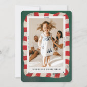 キャンディよくはしゃぐケーン1写真クリスマスカード シーズンカード (正面)