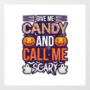 キャンディをちょうだい お菓子をくれなきゃイタズラしちゃうゾ ハロウィンの幽霊カボチャ_1 ウィンドウサイン