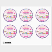 キャンディをテーマ感謝していにしたパーティーのお願い ラウンドシール (シート)