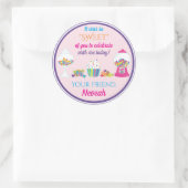 キャンディをテーマ感謝していにしたパーティーのお願い ラウンドシール (バッグ)