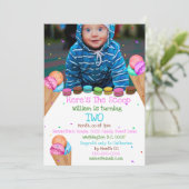 キャンディアイスクリーム写真ANY AGE誕生日パーティー 招待状 (スタンド正面)