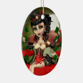 キャンディアップルラブゴシックロリータオーバルオーナメント セラミックオーナメント (右)