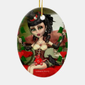 キャンディアップルラブゴシックロリータオーバルオーナメント セラミックオーナメント (裏面)