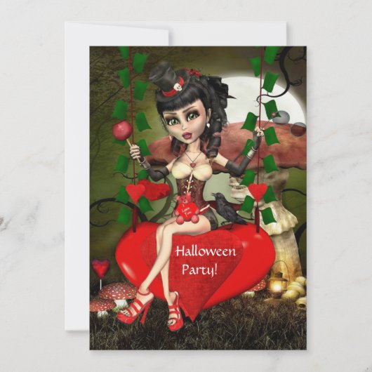 キャンディアップルラブハローウィンパーティ招待状 招待状 (正面)