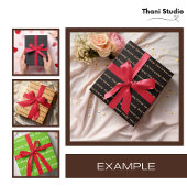 キャンディアップルレッドシンプルおもしろいモダンエレガント サテンリボン