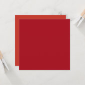キャンディアップルレッド秋秋シーズンカラ無地のー カード (正面/裏面インサイチュ)