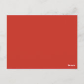 キャンディアップルレッド秋秋シーズンカラ無地のー ポストカード (裏面)