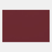 キャンディアップルレッド秋秋シーズンカラ無地のー ラッピングペーパーシート (正面3)