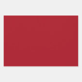 キャンディアップルレッド秋秋シーズンカラ無地のー ラッピングペーパーシート (正面)