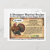 キャンディアップル感謝祭マルティーニレシピはがき シーズンポストカード (正面/裏面)