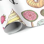 キャンディアンドデザートドードルズスイートトリートパターン ラッピングペーパー (ロールコーナー)