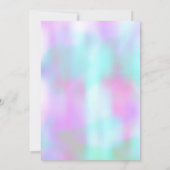 キャンディインク液大理石グリッターブライダルシャワー 招待状 (裏面)