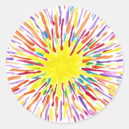 キャンディウォーターズ自閉症アーティストステッカー ラウンドシール (正面)