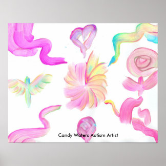 キャンディウォーターズ自閉症アーティスト ポスター