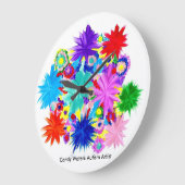 キャンディウォーターズ自閉症アーティスト ラージ壁時計 (傾斜)