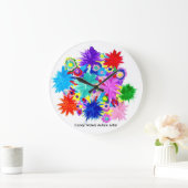 キャンディウォーターズ自閉症アーティスト ラージ壁時計 (ホーム)