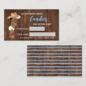 キャンディオウムカウボーイベビーシャワーゲームカードの数 プレイスカード (正面/裏面)