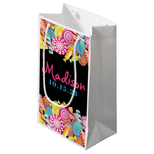 キャンディオートクチュールパーティー誕生日バルミツワー抱き枕 スモールペーパーバッグ (正面アングル)