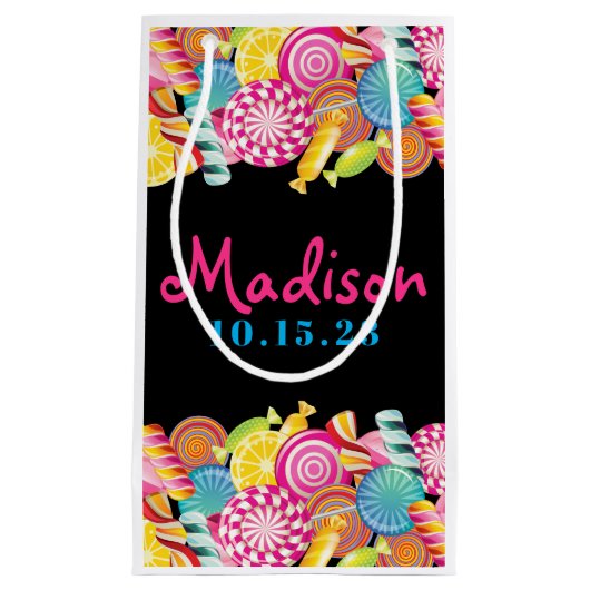 キャンディオートクチュールパーティー誕生日バルミツワー抱き枕 スモールペーパーバッグ (正面)