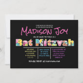 キャンディオートクチュールピンクバルミツワー招待状 招待状 (正面)