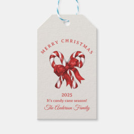 キャンディカスタムーの甘いメリークリスマスレッド ギフトタグ