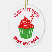 キャンディカスタムーケーンカップケーキクリスマスツリーオーナメント セラミックオーナメント (左)