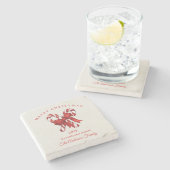 キャンディカスタムーケーンクリスマスレッドギフト ストーンコースター (横)