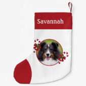 キャンディカスタムー缶と名前の写真テンプレート スモールクリスマスストッキング (裏面)