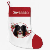 キャンディカスタムー缶と名前の写真テンプレート スモールクリスマスストッキング (正面)