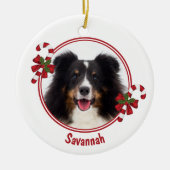 キャンディカヌーカスタムズ付き写真テンプレート&文字 セラミックオーナメント (正面)