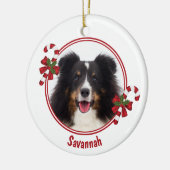 キャンディカヌーカスタムズ付き写真テンプレート&文字 セラミックオーナメント (左)