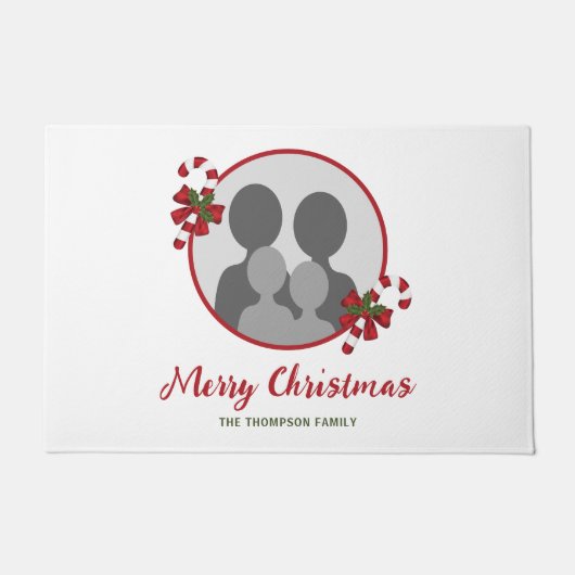 キャンディカヌーカスタムズ付き写真テンプレート&文字 ドアマット (正面)