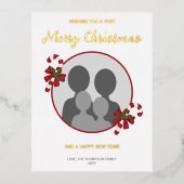 キャンディカヌーカスタムズ付き写真テンプレート&文字 箔シーズンポストカード (正面)