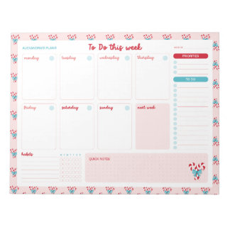 キャンディカネスとボウズウィークリーto Doリストプランナー ノートパッド