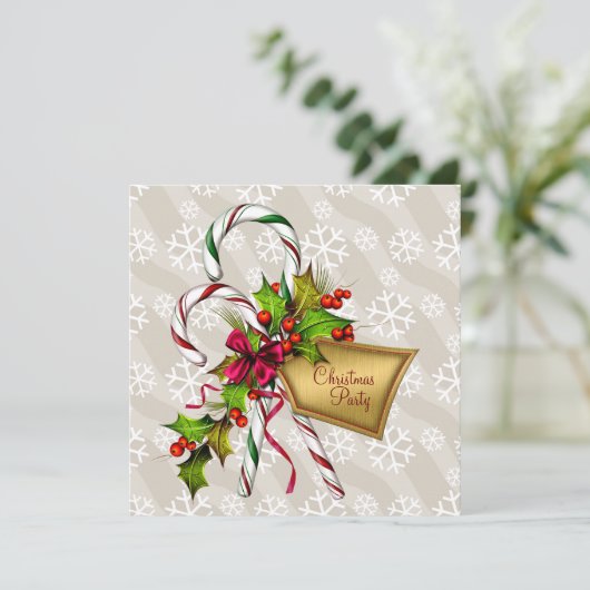 キャンディカネススノーフレーク企業のクリスマスパーティー 招待状